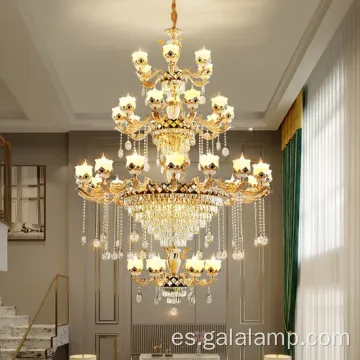 Luxury Jade Crystal Chandelier para sala de estar de villa